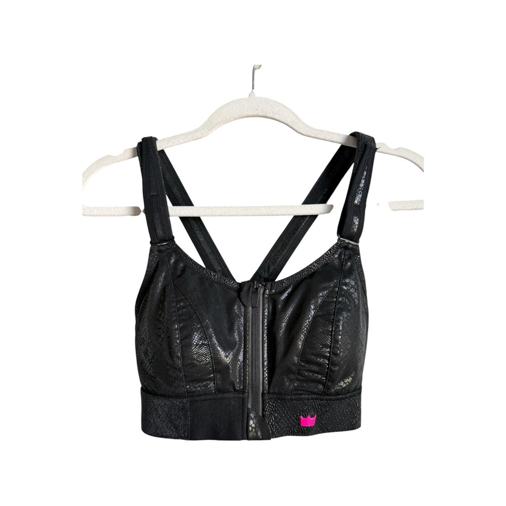 SHEFIT Ultimate Sports Bra Limited Edition Phantom Black Snakeskin Size XS/S